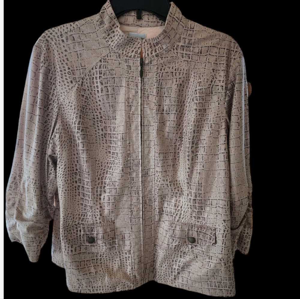 Chicos Animal Print Jacket